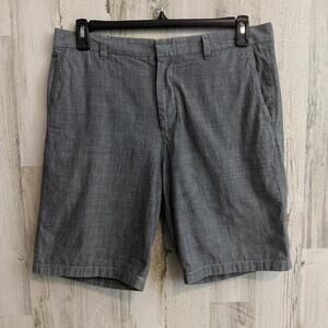 J.Crew Club Men’s Size 33W Gray Flat Front Shorts 10.5” Inseam